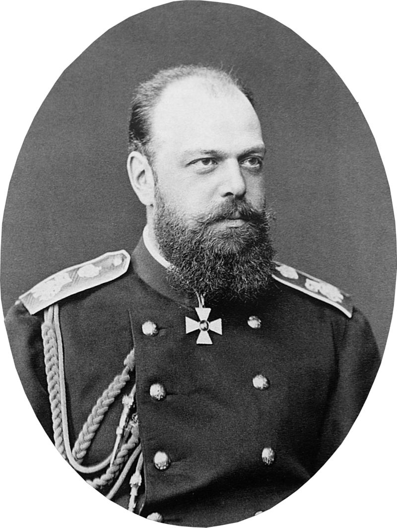 Photograph of Tsar Alexander III of Russia in military uniform