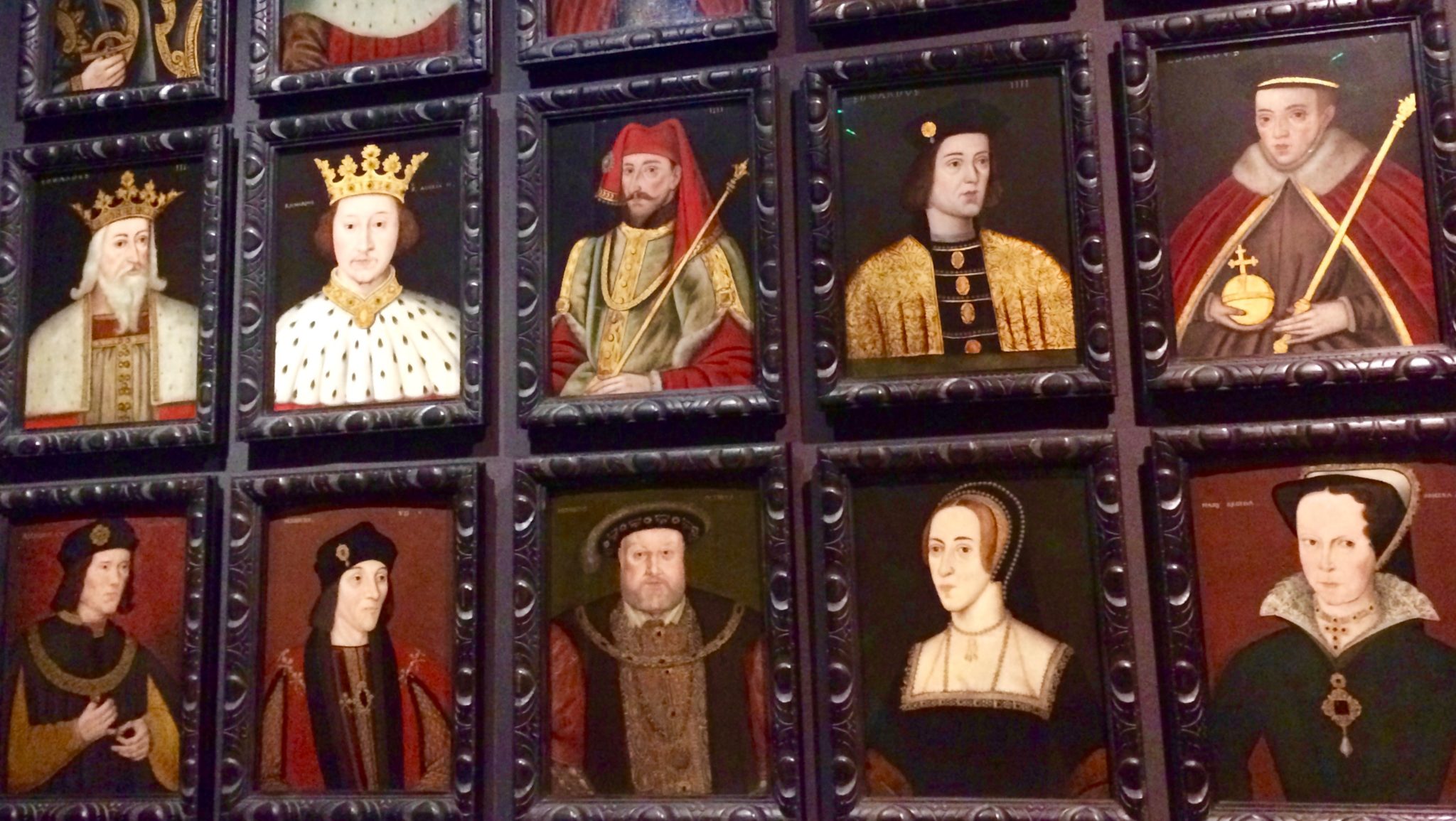 Small portraits of several Platagenet and Tudor monarchs, National Portrait Gallery