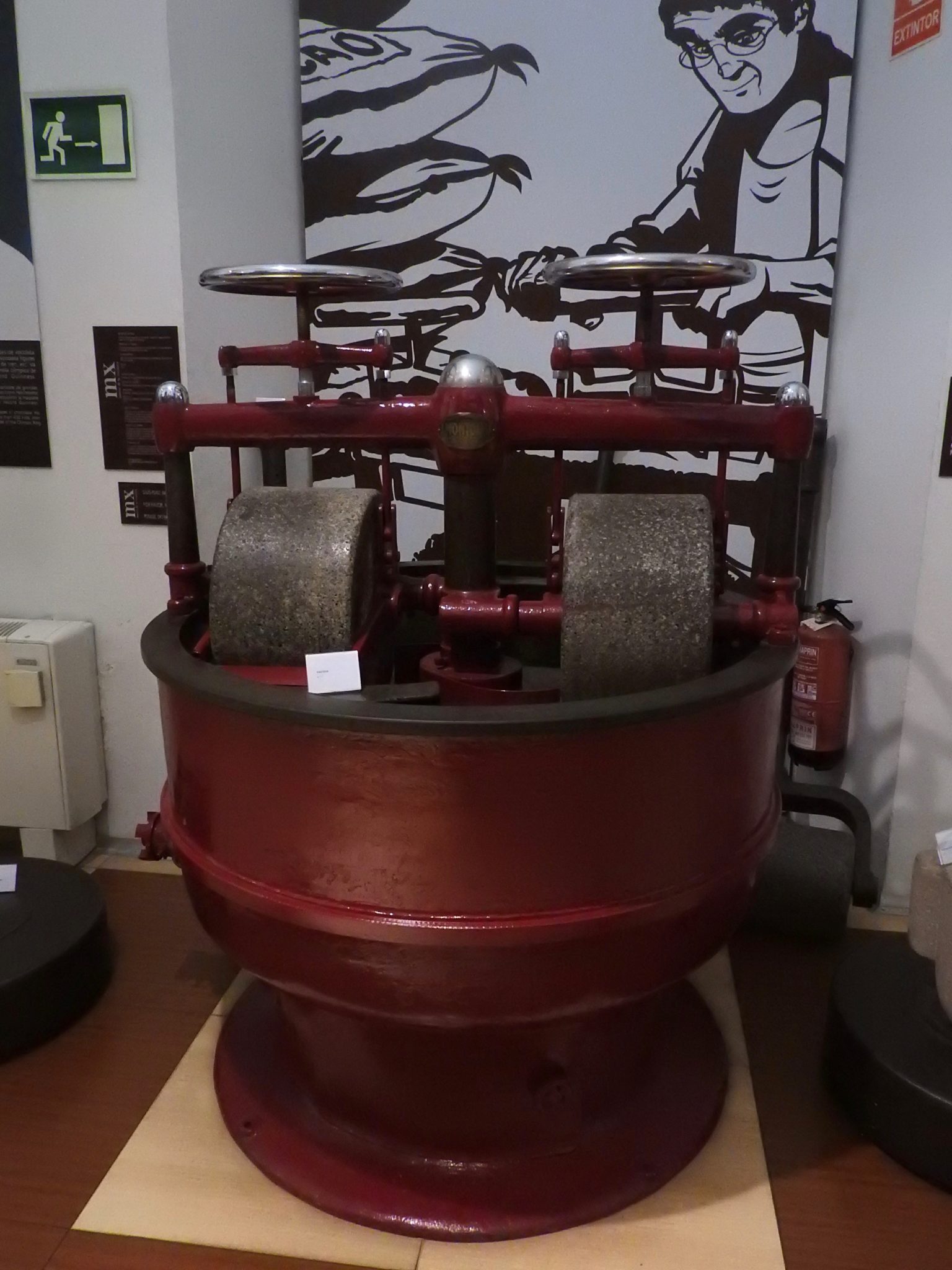 red mechanical mixer