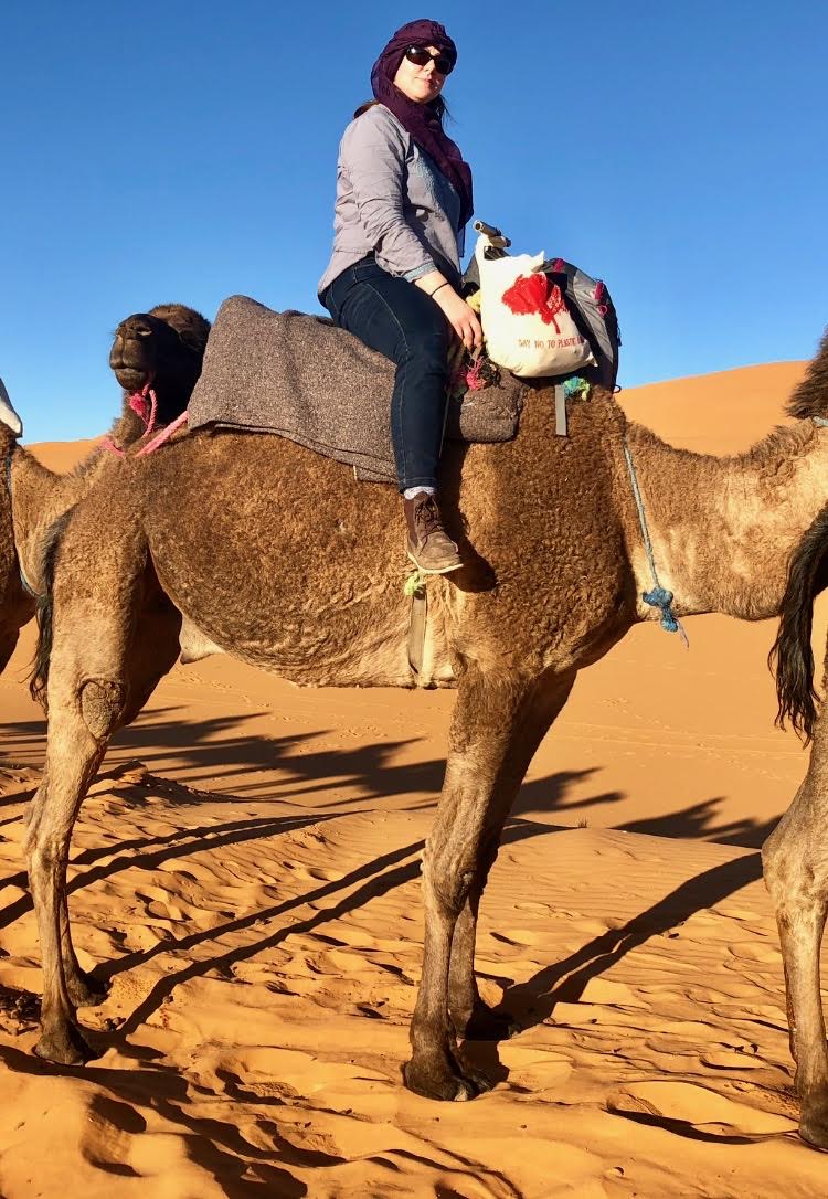 woman on camel